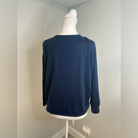PERUVIAN CONNECTION Blue Pima Cotton Blend  Open Front Cardigan Sweater Size XL - Picture 5 of 14